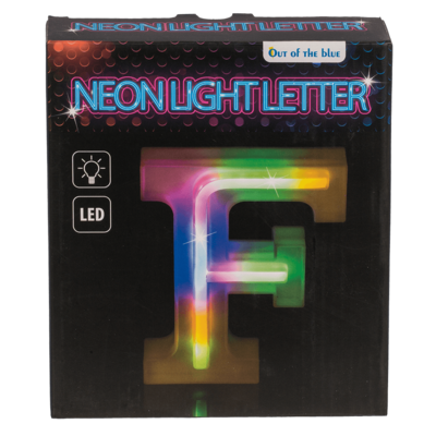 Neon Light Letter, F, Height: 16 cm, for