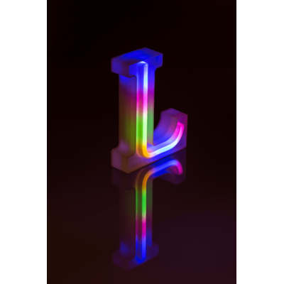 Neon Light Letter, L, Height: 16 cm, for