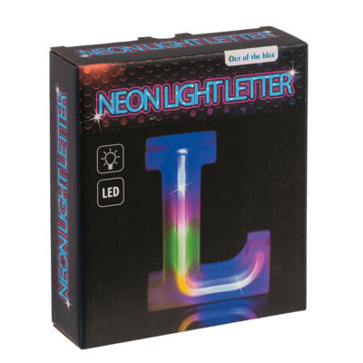 Neon Light Letter, L, Height: 16 cm, for