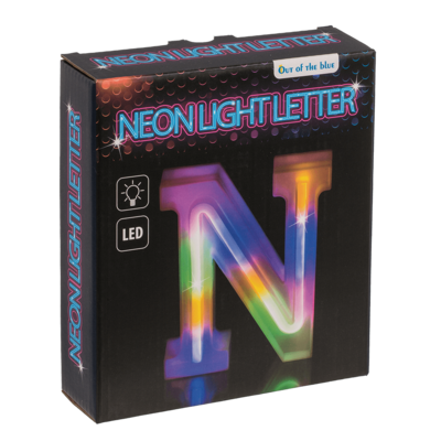 Neon Light Letter, N, Height: 16 cm, for