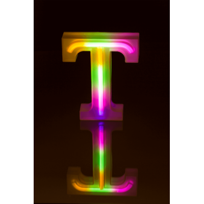 Neon Light Letter,T, Height: 16 cm, for