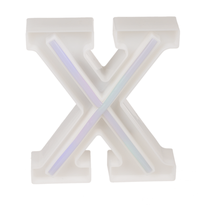 Neon Light Letter,X , Altura: 16 cm, para