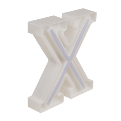 Neon Light Letter,X , Altura: 16 cm, para