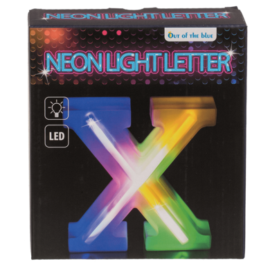 Neon Light Letter,X , Altura: 16 cm, para