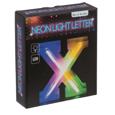 Neon Light Letter,X , Altura: 16 cm, para