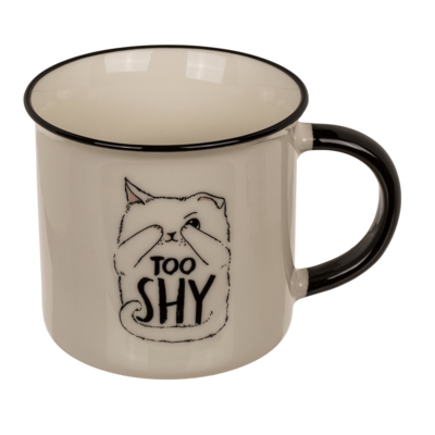 New Bone China-Becher, Funny Kitten,