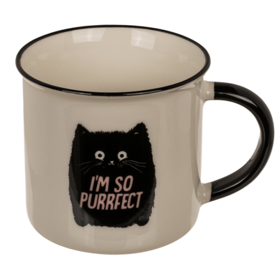 New Bone China-Becher, Funny Kitten,