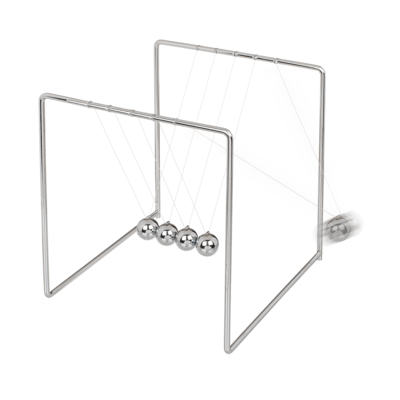 Newton's Cradle ca. 15 x 14 x 14 cm,