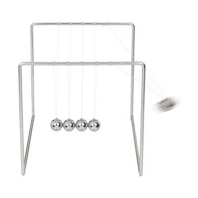 Newton's Cradle ca. 15 x 14 x 14 cm,