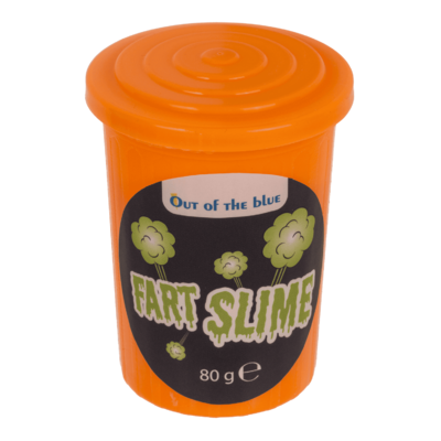 Noisy slime in plastic tin,