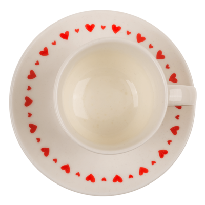 Nuevo Bone China espresso set, corazón