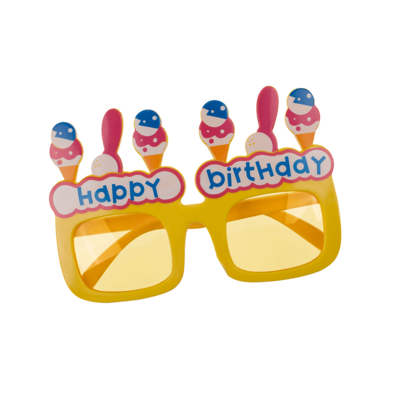 Occhiali da scherzo in plastica, Happy Birthday,