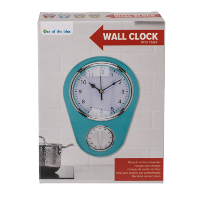 Orologio da parete in plastica, Kitchen con timer,