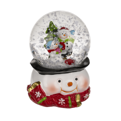 Palla di neve con Babbo Natale & renna,