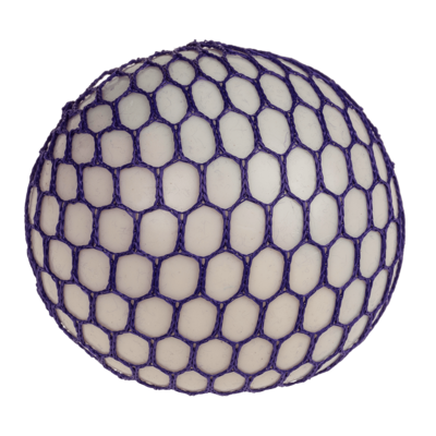 Palla squeeze, in rete, Arcobaleno, circa 7 cm,