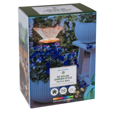 Palo de jardín 3D LED solar con LED que cambia de,