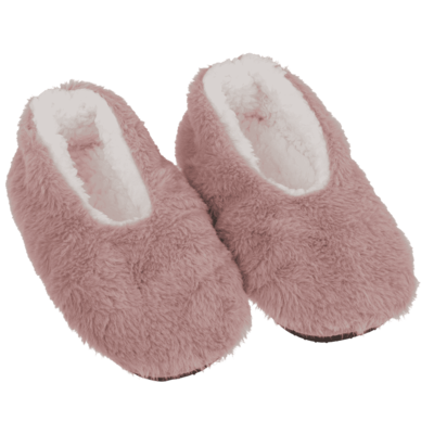 Pantuflas de peluche con piel sintética