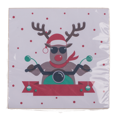 Paper napkins, Biking Santa Deer,