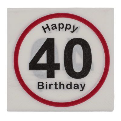 Paper napkins, Happy Birthday - 40,