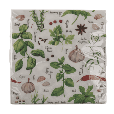 Paper napkins, Herbs & Spices,