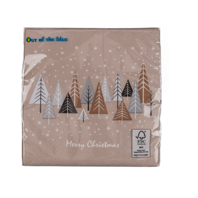 Paper napkins, Snowy forest,