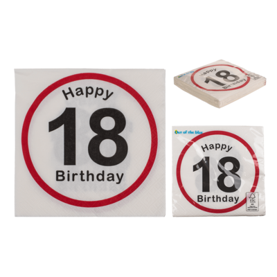 Papier-Servietten, Happy Birthday - 18,