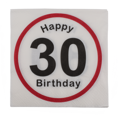 Papier-Servietten, Happy Birthday - 30,