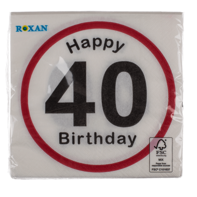 Papier-Servietten, Happy Birthday - 40,