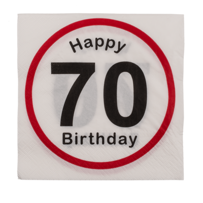Papier-Servietten, Happy Birthday - 70,