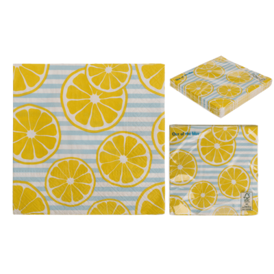 Papier-Servietten, Lemons,