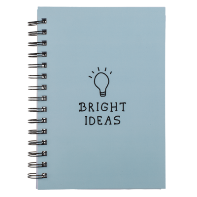 Pastel colored spiral bound journal notebook,