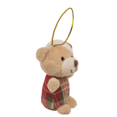 Peluche de Noël avec ruban de suspension, 8 cm