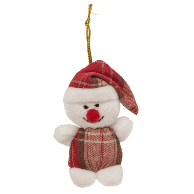 Peluche de Noël avec ruban de suspension, 8 cm