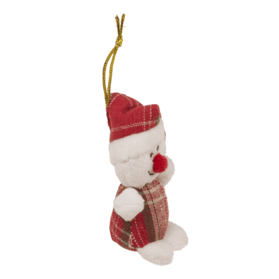 Peluche de Noël avec ruban de suspension, 8 cm