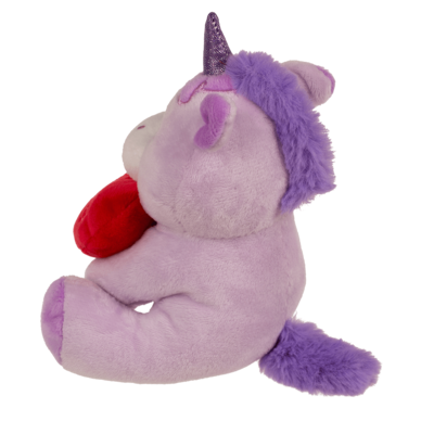 Peluche unicornio, con corazón