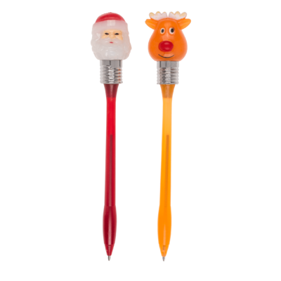 Pen with LED Christmas light motif,