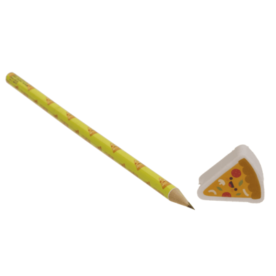 Pencil with eraser, Fast Food,