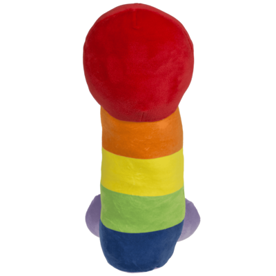 Pene de peluche, arco iris, 30 cm,