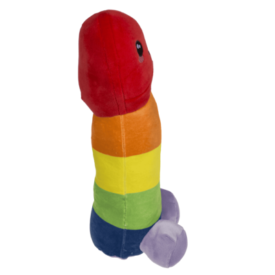 Pene in peluche, arcobaleno, 30 cm,