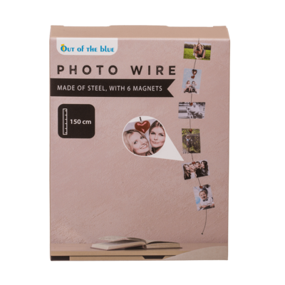 Photo steel wire with 6 magnets, Heart,