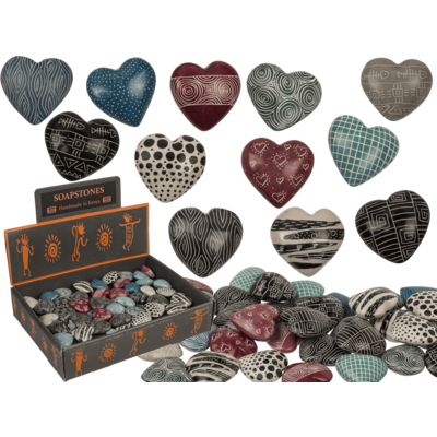 Pierres en stéatite, Hearts, avec