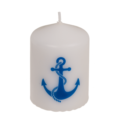 Pillar candle, anchor,