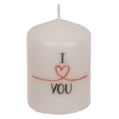 Pillar candle. I love you,
