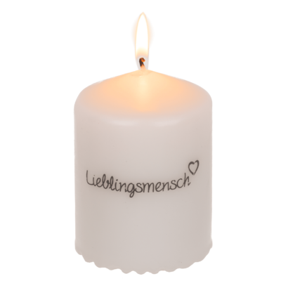 Pillar candle, Lieblingsmensch,