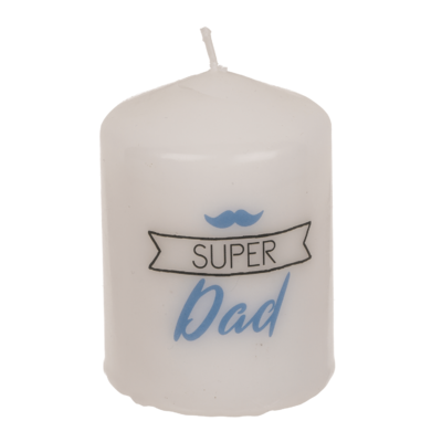 Pillar candle, Super Dad,