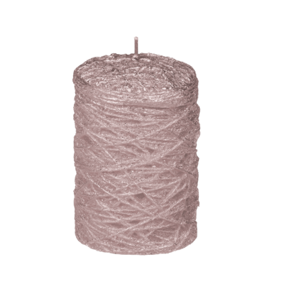 Pillar candle, with glitter ,