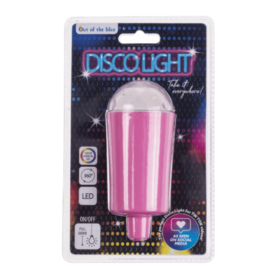 Pink disco pendant lamp with colour changing LED,