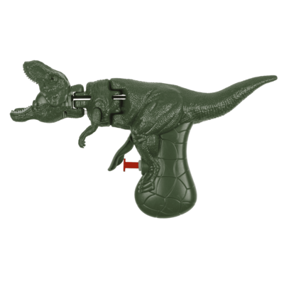 Pistola ad acqua con testa mobile, dinosauro