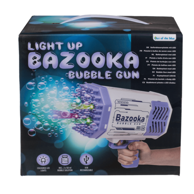 Pistolet à bulles avec LED, Bazooka,