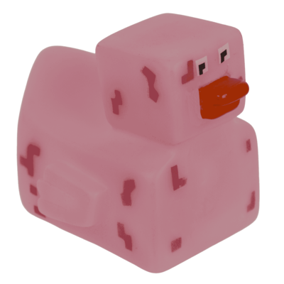 Pixelated squeaking duck, 6 x 5,5 cm,